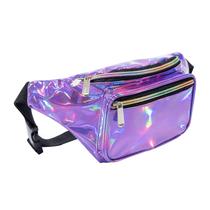 Fanny Pack C.T.Soarsky holográfica roxa impermeável Fanny Pack C.T.Soarsky holográfica roxa impermeável