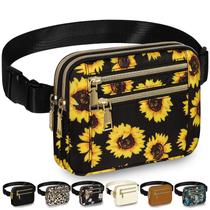 Fanny Pack Capolo Fashion para mulheres, girassol impermeável