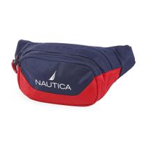 Fanny Pack Nautica - Nylon 420D, Ajustável e nas Cores Azul Marinho/Vermelho Fanny Pack Nautica - Nylon 420D, Ajustável e nas Cores Azul Marinho/Vermelho