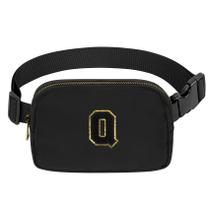 Fanny Pack VOROLO Initial Letter Q Black para meninas de 4 a 14 anos