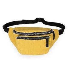 Fanny packs moderno retrô pequena bolsa de peito multifuncional amarela Fanny packs moderno retrô pequena bolsa de peito multifuncional amarela
