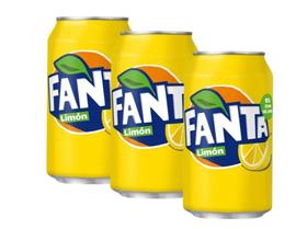 Fanta Lemon Limão Refrigerante 330ml Importado - 3unid Fanta Lemon Limão Refrigerante 330ml Importado - 3unid