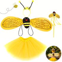Fantasia Abelha Infantil Carnaval Festa Abelhinha Acessórios