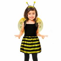 Fantasia Abelha Infantil Com Asas Antenas Saia e Varinha Fantasia Abelha Infantil Com Asas Antenas Saia e Varinha