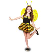 Fantasia Abelhinha Bee Bee Infantil com Tiara e Asa