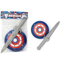 Fantasia Acessorio Espada C/ Escudo Herois 42Cm