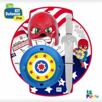 Fantasia Acessorio KIT Defensores C/ Esc+masc+esp