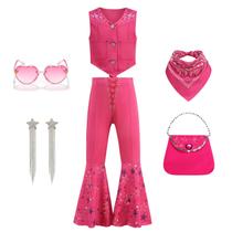 Fantasia ADDACOS Cowgirl para meninas Vestido de Halloween 4-5T com acc Fantasia ADDACOS Cowgirl para meninas Vestido de Halloween 4-5T com acc