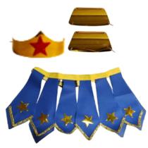 Fantasia adereço de Mulher Maravilha ADULTO personagem guerreira feminina Fantasia adereço de Mulher Maravilha ADULTO personagem guerreira feminina