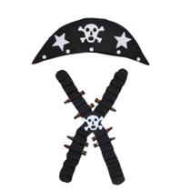 Fantasia adereço de pirata kit de adereço chapéu pirata carnaval fantasia