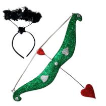 Fantasia adereço Kit Tiara auréola arco e flecha cupido em eva paixão amor fantasia carnaval festas