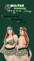 Fantasia adulta feminina militar 3 modelos lingerie plus size e slin - plus 46 ao 56 / slin 36 ao 44