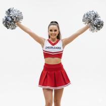 Fantasia Adulta Lider de Torcida Universitária Vermelha Fantasia Adulta Lider de Torcida Universitária Vermelha