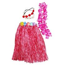 Fantasia Adulto Havaiana Festa Temática Tropical Luau Carnaval Hawaiana: Saia + Colar + 2 Tiaras Flores Cores Sortidas Fantasia Adulto Havaiana Festa Temática Tropical Luau Carnaval Hawaiana: Saia + Colar + 2 Tiaras Flores Cores Sortidas