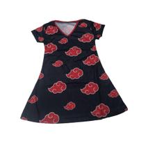 Fantasia Akatsuki Vestido Nuvens Naruto Infantil pra Meninas Carnaval e Halloween Festa FANT123 RCH Fantasia Akatsuki Vestido Nuvens Naruto Infantil pra Meninas Carnaval e Halloween Festa FANT123 RCH
