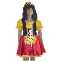 Fantasia Alemã Infantil Vestido com Tiara