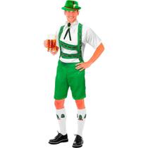 Fantasia Alemã Masculina Roupa Oktoferst Adulta de Luxo Chapéu Festa Carnaval Fantasia Alemã Masculina Roupa Oktoferst Adulta de Luxo Chapéu Festa Carnaval