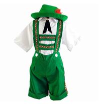 Fantasia Alemão Infantil Tirolês de Luxo Com Chapéu Fantasia Alemão Infantil Tirolês de Luxo Com Chapéu