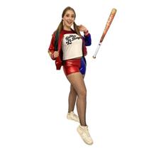 Fantasia Alerquina Esquadrão Suicida Adulta com Taco e Meia Fantasia Alerquina Esquadrão Suicida Adulta com Taco e Meia