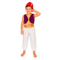 Fantasia Alladin Luxo Infantil Completo Príncipe Místico Sheik Festa Árabe Cosplay Aniversário Carnaval Dia das Crianças