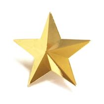 Fantasia Alloy Star Brooch Lapel Pin Shirt Collar Pin 5Point Gold Badge Pin Joias