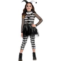 Fantasia Amscan Party City Punky Jester Scary para crianças tamanho L