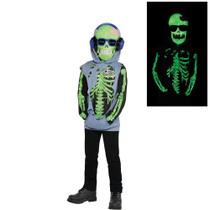 Fantasia Amscan Zombie Gamer Glow in the Dark para crianças de tamanho médio