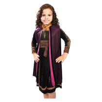 Fantasia Anna Frozen Infantil Clássica Frozen 2 Licenciada Vestida Princesa Anna Frozen Super Mágia 106SM