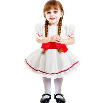Fantasia Annabelle Bebê Luxo Completa de Halloween Fantasia Annabelle Bebê Luxo Completa de Halloween