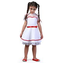 Fantasia Annabelle Infantil Feminino Boneca Do Mal Halloween Fantasia Annabelle Infantil Feminino Boneca Do Mal Halloween