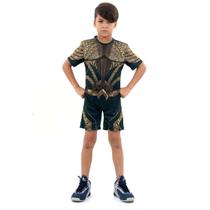 Fantasia Aquaman Infantil Curto com Musculatura - Liga da Justiça