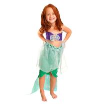 Fantasia Ariel Pequena Sereia Bebe Luxo Disney