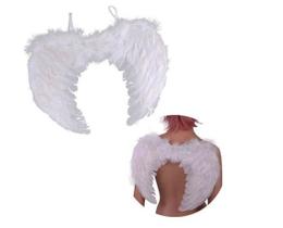 Fantasia Asa de Anjo Branca Penas Artificiais 40cm x 55cm Fantasia Asa de Anjo Branca Penas Artificiais 40cm x 55cm