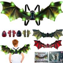 Fantasia Asas Dragão Dinossauro e Fada C Luz Música Movimento