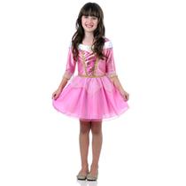 Fantasia Aurora Infantil Vestido Curto Original - Bela Adormecida - Disney Princesas Fantasia Aurora Infantil Vestido Curto Original - Bela Adormecida - Disney Princesas