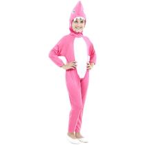 Fantasia Baby Shark Infantil Tubarão Rosa de Luxo Com Barbatana Fantasia Baby Shark Infantil Tubarão Rosa de Luxo Com Barbatana
