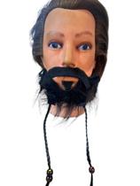 Fantasia Barba Falsa Pelúcia trançada + Bigode preto Pirata