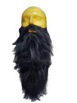 Fantasia barba falsa preta mago comprida de pelucia 36cm Fantasia barba falsa preta mago comprida de pelucia 36cm