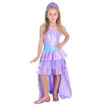 Fantasia Barbie Pop Star Luxo Roxa Tam P