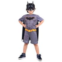 Fantasia Batman Infantil Cinza Curta Licenciada Sulamericana 910270 - Sulamericana Fantasias