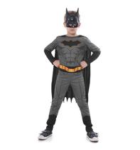 Fantasia Batman Infantil Sulamericana Original Longa Com Capa e Máscara