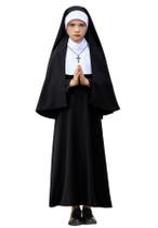 Fantasia BesserBay Gothic Nun Roupa de Halloween para meninas de 13 a 14 anos