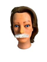 Fantasia Bigode falso Postiço Branco + Cola+ removedor