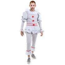 Fantasia Blusa e Calça Palhaço IT Adulto - Halloween Fantasia Blusa e Calça Palhaço IT Adulto - Halloween