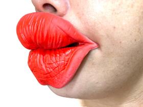 Fantasia Boca Beijo Bocão Lábios Beijo Beiço Tik Tok
