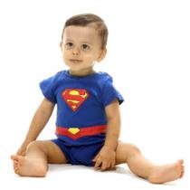 Fantasia Body Bebê Super Homem Mêsversário Super Heróis DC