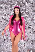 Fantasia Body C/ Ombreira Rosa Metalizado Adulto