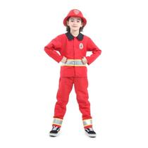 Fantasia Bombeiro Infantil com Chapéu Fantasia Bombeiro Infantil com Chapéu