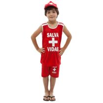 Fantasia Bombeiro Salva Vidas Masculino Infantil