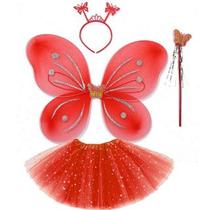 Fantasia Borboleta Asa Fada Infantil Festa Carnaval Saia Tule Fantasia Borboleta Asa Fada Infantil Festa Carnaval Saia Tule